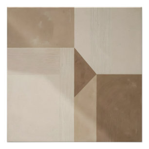 Póster Arte geométrico abstracto minimalista estilo wabi
