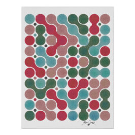 Póster arte geométrico de punto de vacaciones