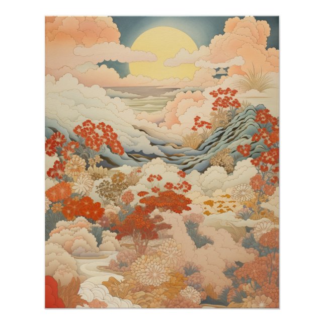 Póster Arte japonés vintage (Anverso)