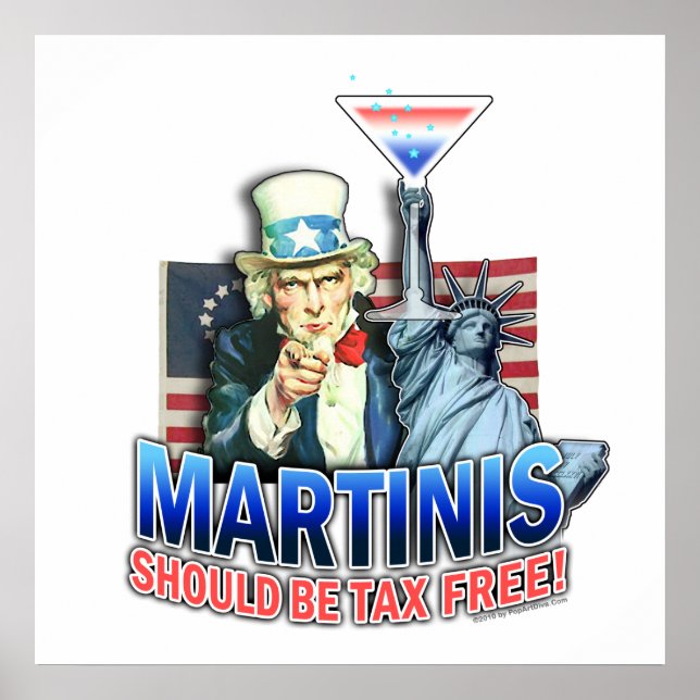 Póster, Arte - Los Martinis Deben Ser Libres de Im (Frente)