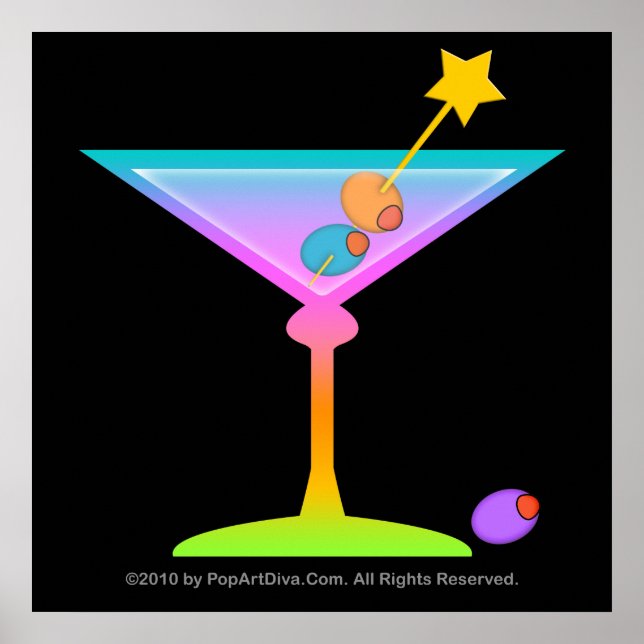 Póster, Arte - Martini Arcoíris (Frente)