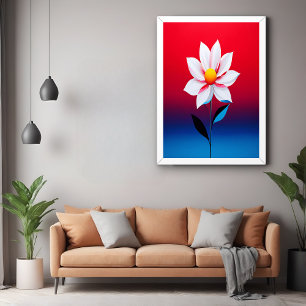 Póster Arte moderno de flores Minimalistas