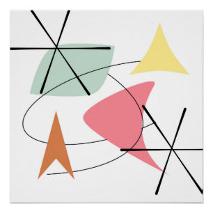 Póster Arte Moderno de Mid Century