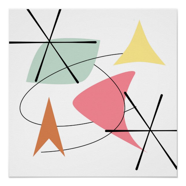 Póster Arte Moderno de Mid Century (Anverso)