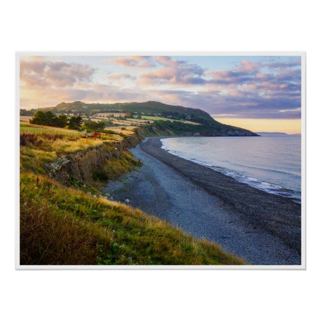Póster Arte mural de la playa de Greystones Irlanda | Pós (Anverso)