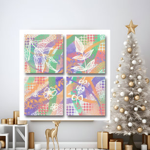 Póster Arte mural digital moderno abstracto de acuarela r