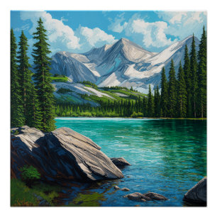 Póster Arte natural de la isla de Vancouver
