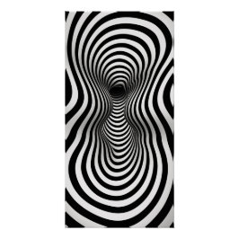 Póster Arte Op negro y blanco