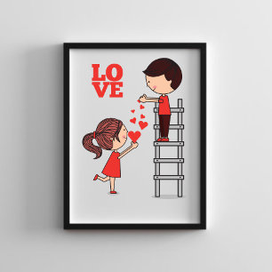 Póster "Arte PNG El día de San Valentín - gráficos románt