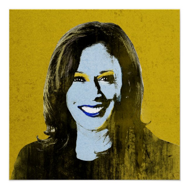 Póster Arte pop Gold Kamala Harris (Anverso)