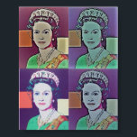 Poster - Arte pop 'La Reina'<br><div class="desc">Queen Elizabeth II Opción en el momento de la salida para su compra este poster con un hecho para medir la fama de zazzle. Añada una montura al marco para que esta hermosa imagen destaque. No olviden añadir sus comentarios mucho tiempo con las fotos in situ, que ayudarán a otros...</div>