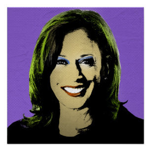 Póster Arte pop Purple Kamala Harris