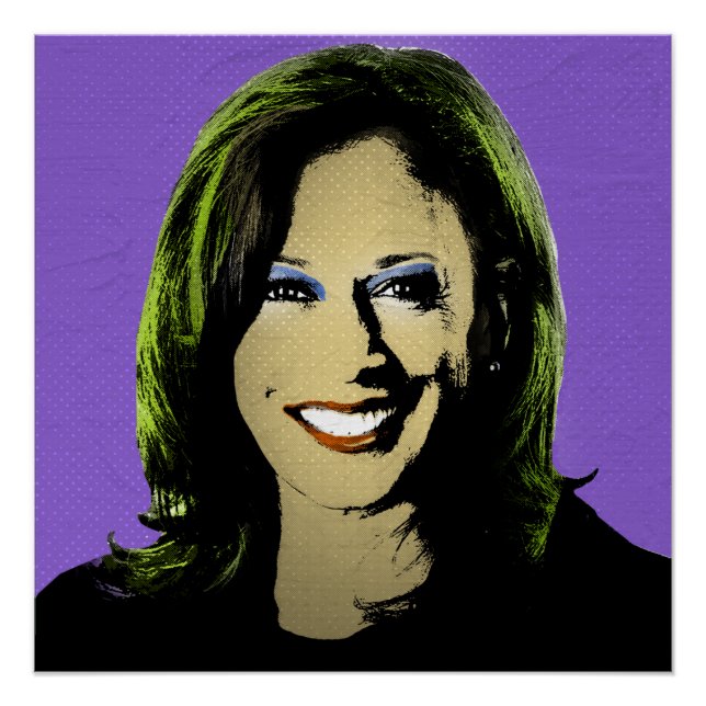 Póster Arte pop Purple Kamala Harris (Anverso)