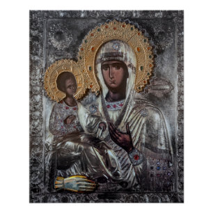Póster Arte Religioso Católico Virgen Negra