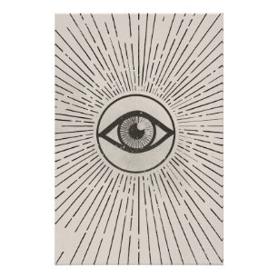Póster Arte Retro Espacial del Ojo