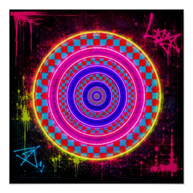 Póster Arte Retro Neon (Anverso)