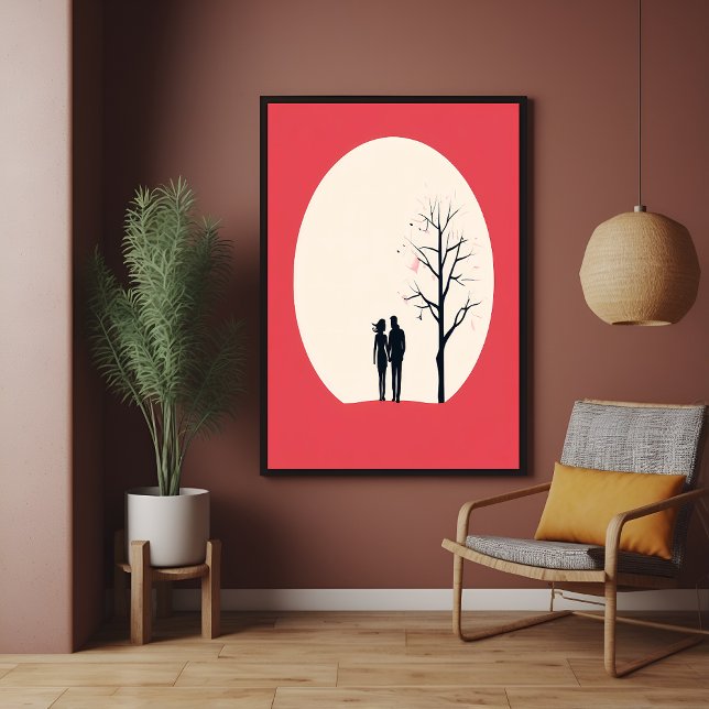 Póster Arte romántico de pareja Minimalista (Subido por el creador)