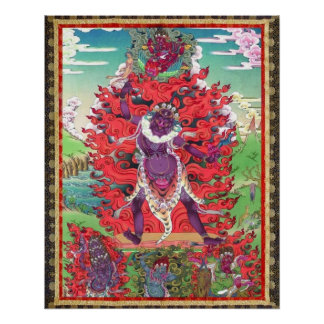 Póster Arte tibetano Thangka Ekajati