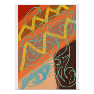 Póster Arte tribal abstracto de Roger Whiteside