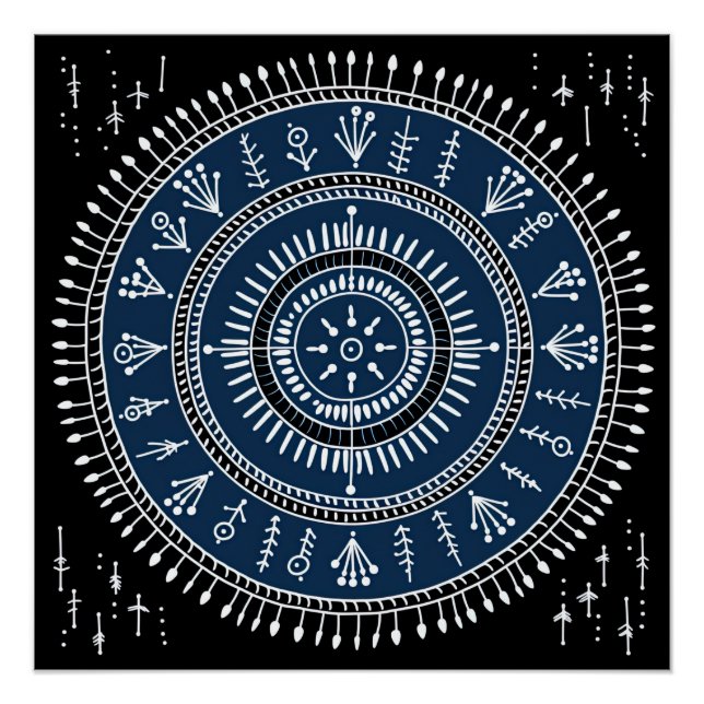 Póster Arte tribal de Warli (Anverso)