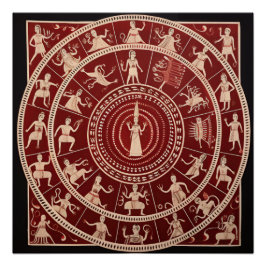 Póster Arte tribal de Warli
