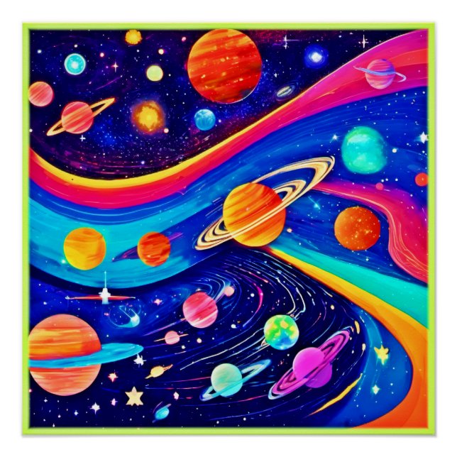 Póster Arte Universo vibrante (Anverso)