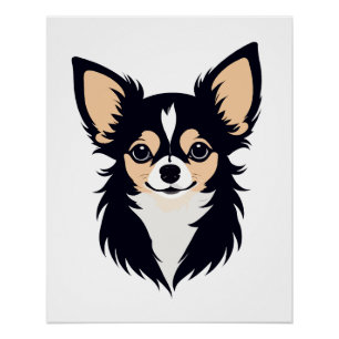 Póster Arte vector Chihuahua Animal Gráfico urbano modern