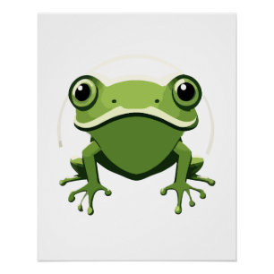 Póster Arte vector de rana Animal moderno Ciudad urbana G