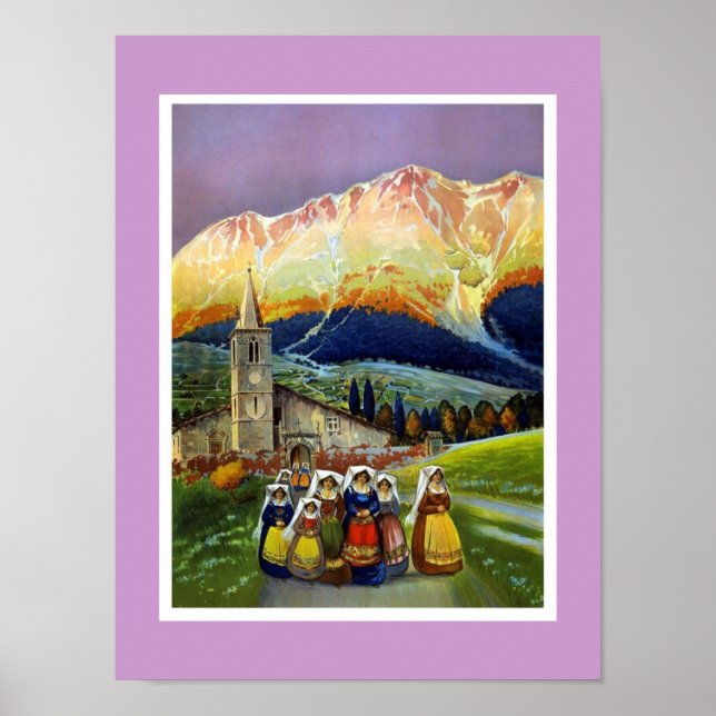 Poster Arte Vintage ABRUZZO Italia (Frente)