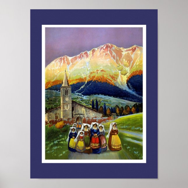 Poster Arte Vintage ABRUZZO Italia 2 (Frente)