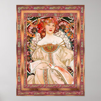 Póster Arte Vintage Alfons Mucha F Champenois