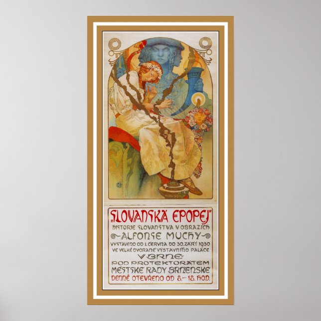 Poster Arte Vintage Alphonse Mucha (Frente)