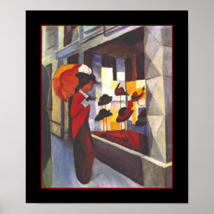 Póster Arte Vintage August Macke Tienda de Sombrer