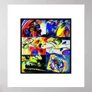 Póster Arte Vintage Kandinsky Collage
