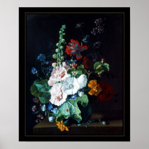 Póster Arte Vintage Naturaleza Muerta Flores