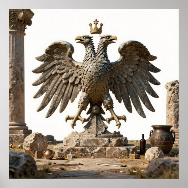 Póster Artefacto de templo balcánico antiguo (Frente)