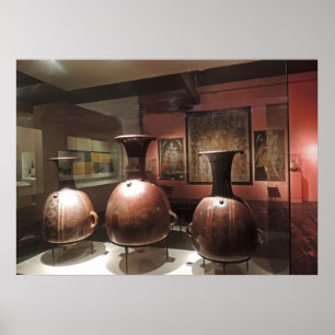 Póster Artefactos antiguos en un museo peruano