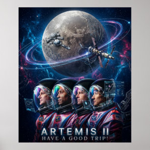 Póster ARTEMIS II Que Tengas Un Buen Viaje