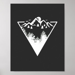 Póster Artes de marco triangular con paisaje natural
