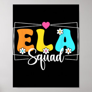 Póster Artes del Lenguaje Inglés para Maestros de Ela Squ