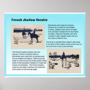 Póster Artes interpretativas, teatro francés de la sombr