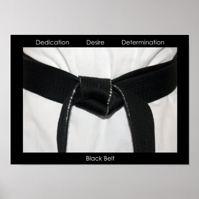 Póster Artes marciales Black Belt Motivation (Frente)