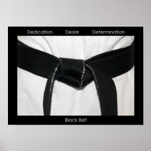Póster Artes marciales Black Belt Motivation