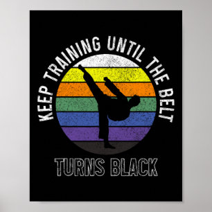 Póster Artes marciales Cinturón negro Jiu Jitsu Taekwondo