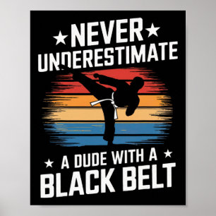 Póster Artes marciales Cinturón negro Karate Jiu Jitsu Ta
