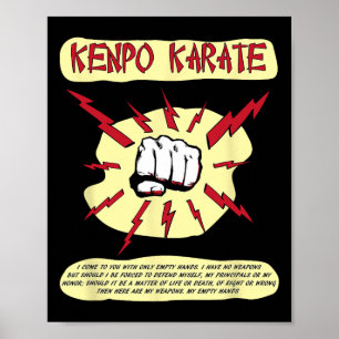 Póster Artes marciales de autodefensa de Kenpo Karate
