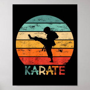 Póster Artes Marciales de Karate para Niños Motivo Grunge