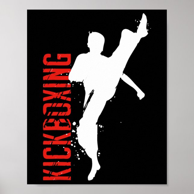 Póster Artes Marciales de Kickboxing (Frente)