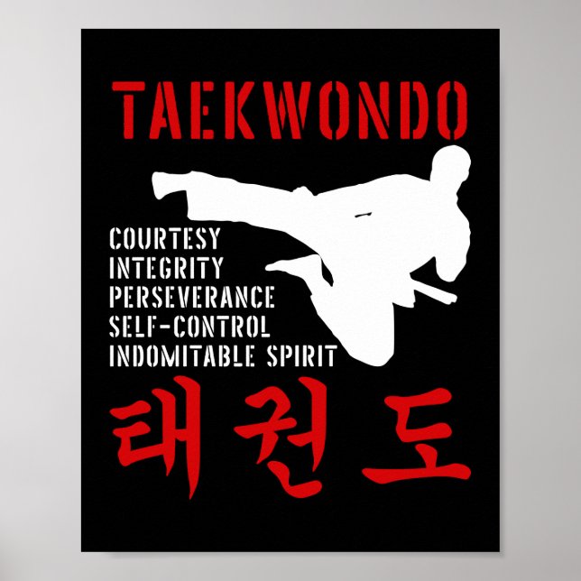 Póster Artes marciales de Taekwondo (Frente)
