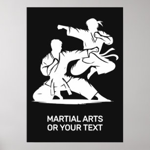 Póster Artes Marciales de Texto y Color Personalizados